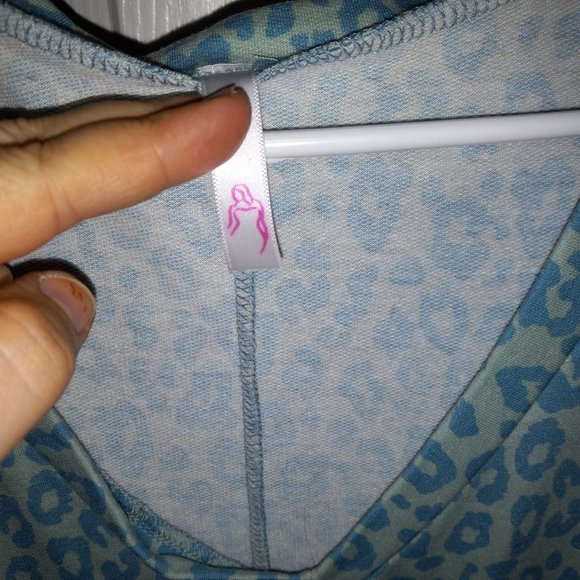 Blue leopard dress with pockets - Picture 2 of 4